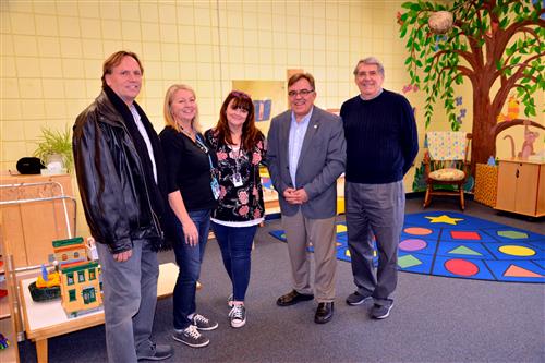 Sen. Abeler, Sen. Hoffman and Sen. Newton pose with ECFE staff Joye Baumgartner and Yvette Hoffman 